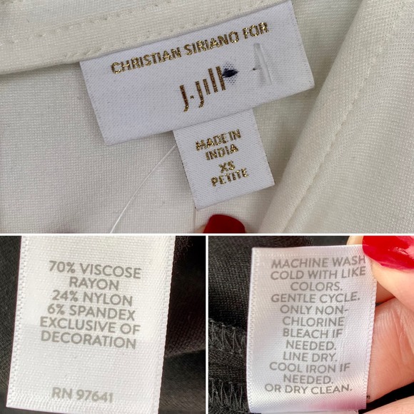 J. Jill X Christian Siriano Ponte Knit Embroidered Floral Midi Dress Size XS - Picture 9 of 10